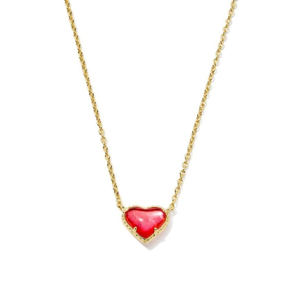 Kendra Scott Anna Pendant Necklace - Rose Dichroic Glass
